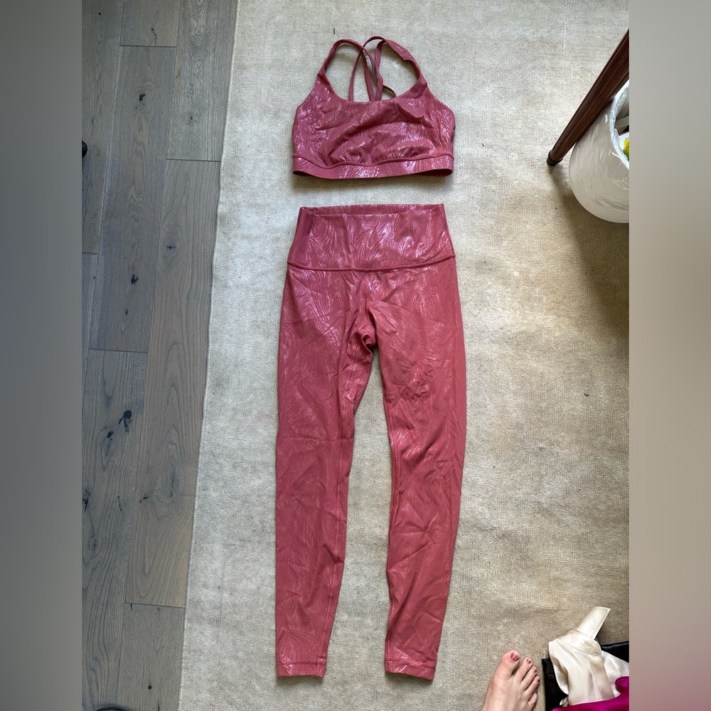 Lululemon Pink Shine Set 6 Pants 8